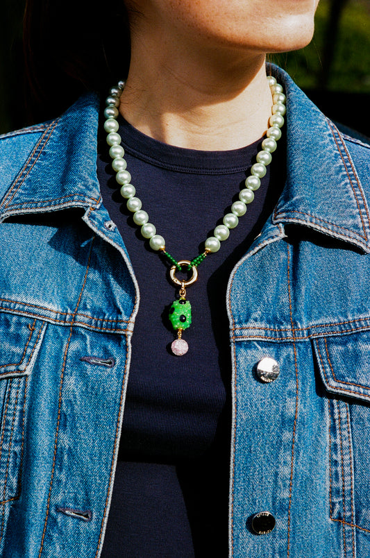 Lobster Clasp Pearly Green