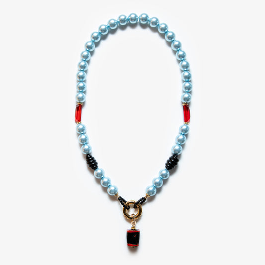 Lobster Clasp Pearly Blue