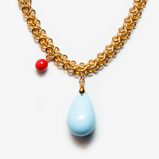 Multi Drop Chain Blue