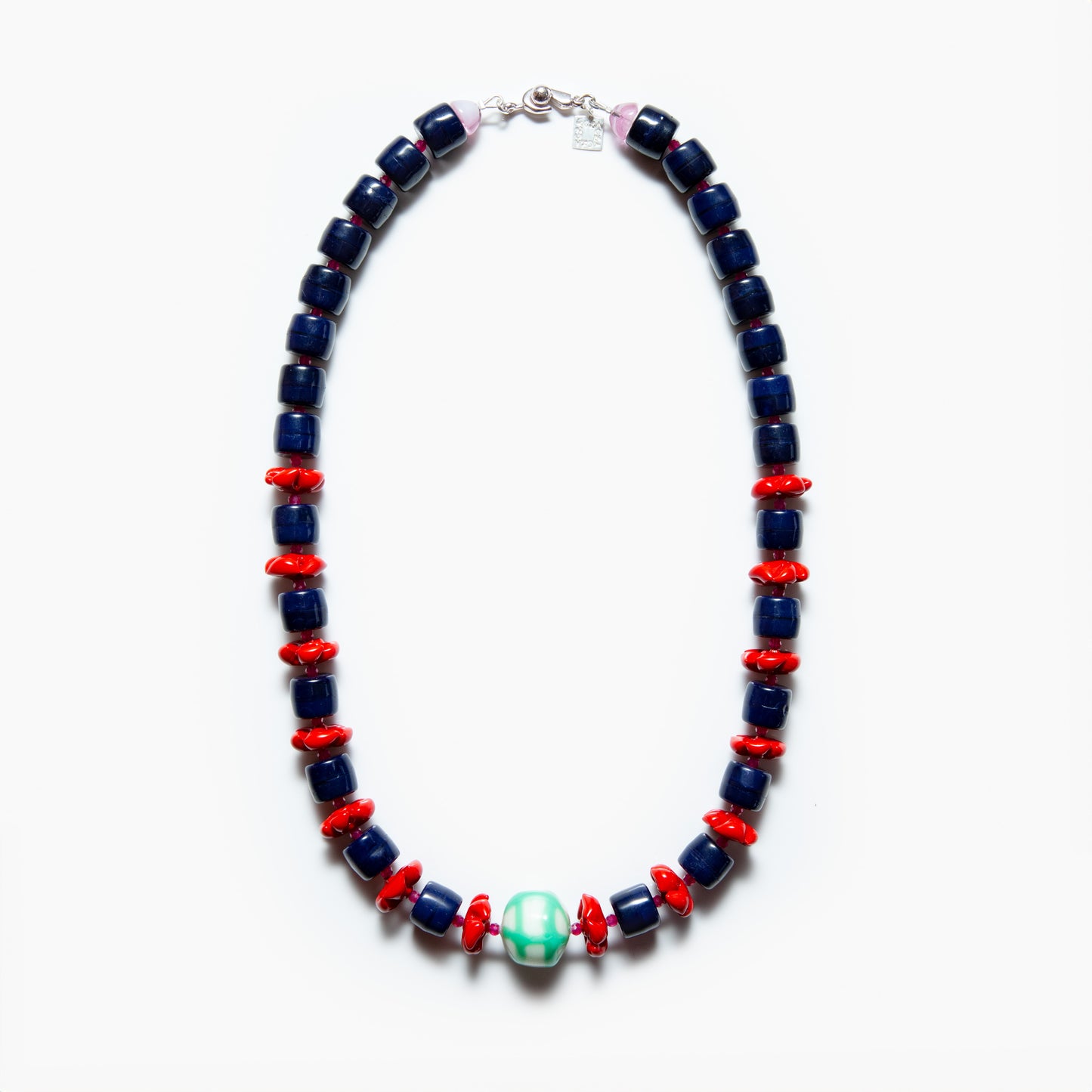 Barrel Necklace Navy