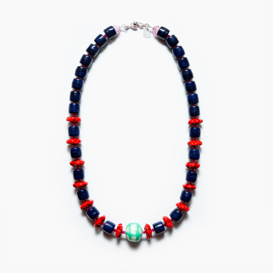 Barrel Necklace Navy